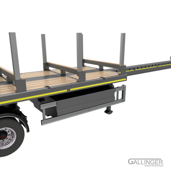 3-Achs Teleskop Plateau Auflieger | Modellbau Bausatz – Bild 5