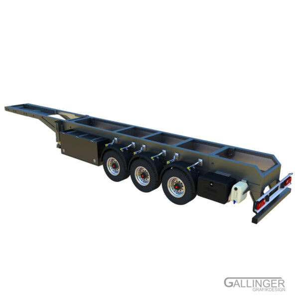 3-Achs Standard Chassis 1000 mm | Modellbau Bausatz
