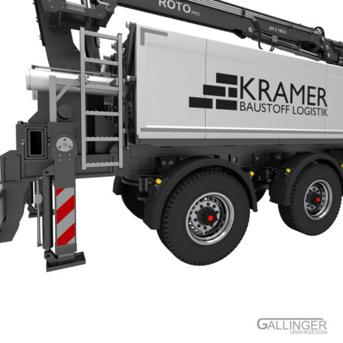 PB_09 Stein Transport Auflieger mit Kran | Modellbau Bausatz – Bild 10