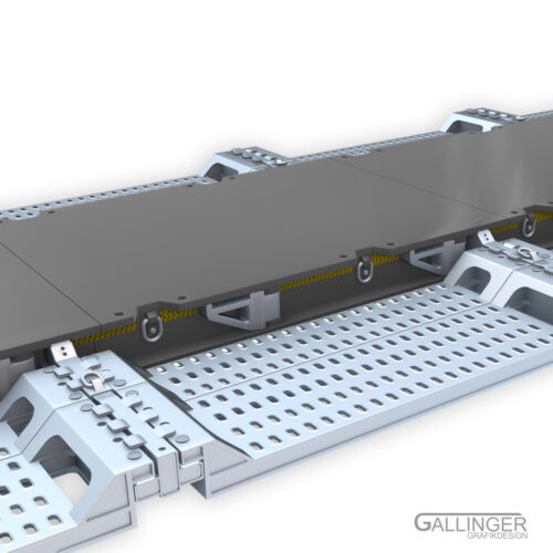 Schwerlast Tiefbett Auflieger V3 - Ladebrücke | Modellbau Bausatz