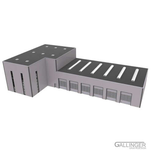 Logistik_Baukasten_02 1:14 Baukasten Gewerbegebäude Logistik, Handel und Feuer & Rettungsdienst (Basis Set) – Bild 3