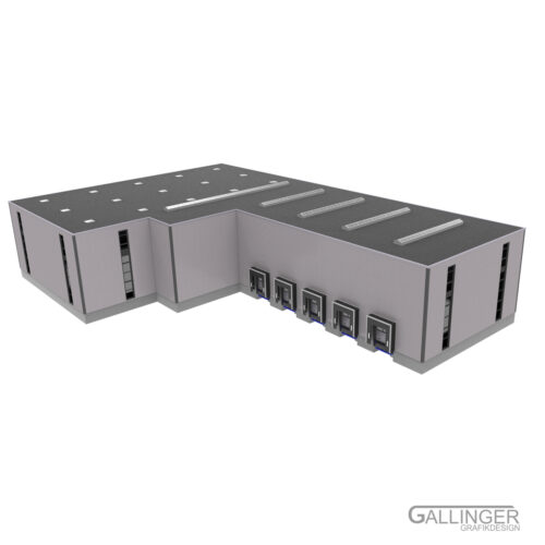 1:14 Baukasten Gewerbegebäude Logistik, Handel und Feuer & Rettungsdienst (Basis Set)