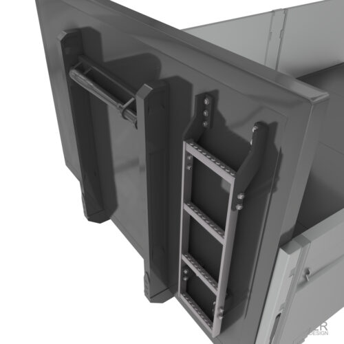 Abroll Container Pritsche Leimbach 03 Abrollcontainer Pritsche mit Bordwänden (LESU) | Modellbau Bausatz – Bild 4