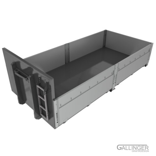 Abrollcontainer Pritsche mit Bordwänden (LESU) | Modellbau Bausatz