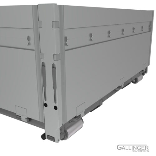 Abroll Container Pritsche Leimbach 06 Abrollcontainer Pritsche mit Bordwänden (LESU) | Modellbau Bausatz – Bild 7
