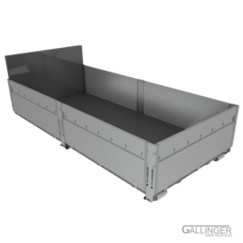 Abroll Container Pritsche Leimbach 07 Abrollcontainer Pritsche mit Bordwänden (LESU) | Modellbau Bausatz – Bild 8